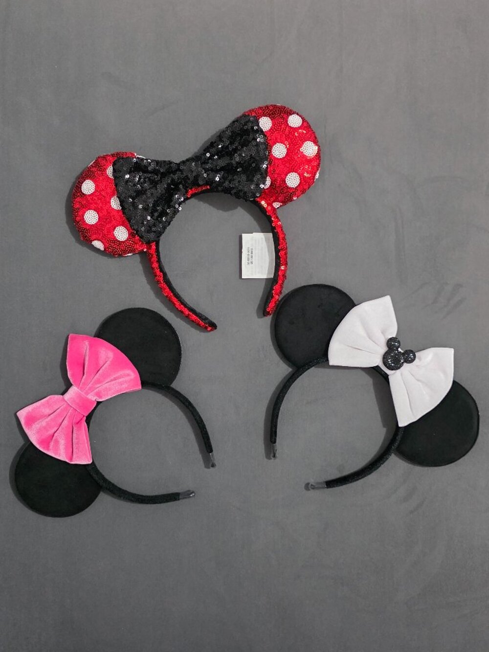 Disney Ears Bundle – ✨️Authentic ✨️ Park Minnie Ears + 2 Handmade Custom Ears